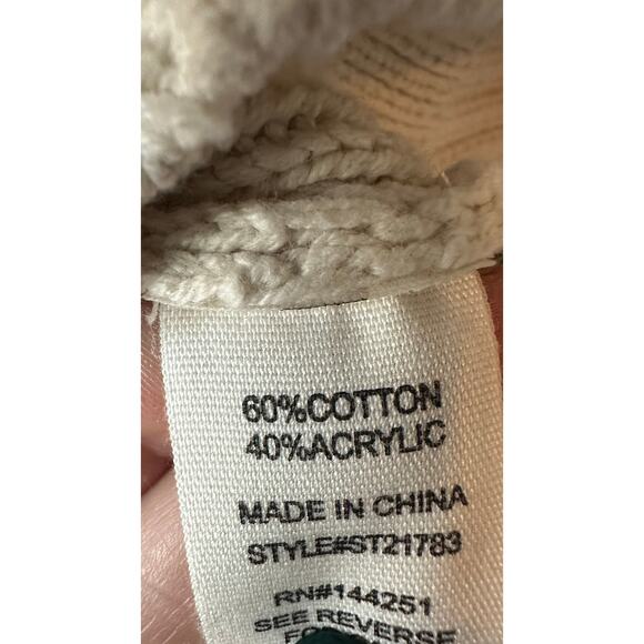 Jessica Simpson Cropped Collared Button Down Striped Sweater Small - Picture 7 of 8